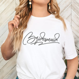 Wedding Party Personalized Name Bridesmaid Tri-Blend Shirt