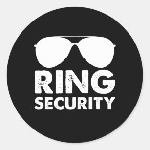 Wedding Party Ring Security Wedding Ring Classic Round Sticker