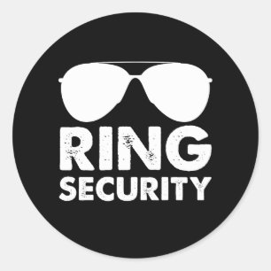 Wedding Party Ring Security Wedding Ring Classic Round Sticker