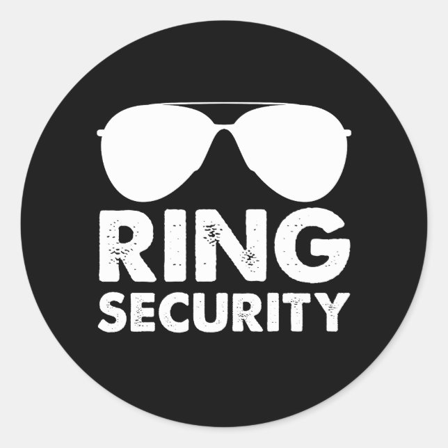 Wedding Party Ring Security Wedding Ring Classic Round Sticker (Front)