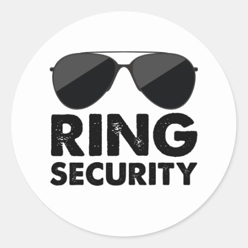 Wedding Party Ring Security Wedding Ring Classic Round Sticker