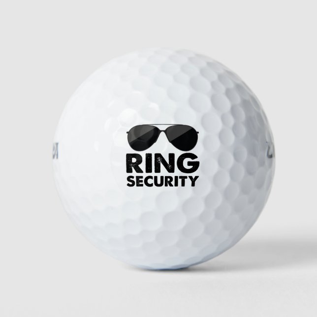 Wedding Party Ring Security Wedding Ring Golf Balls (Front)