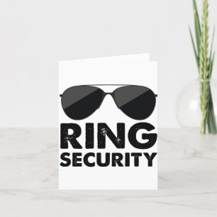 Wedding Party Ring Security Wedding Ring Letterpress Thank You Card
