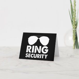 Wedding Party Ring Security Wedding Ring Letterpress Thank You Card