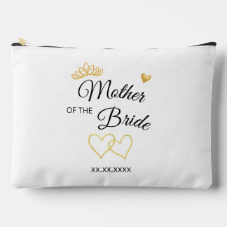 Wedding Party Role & Date Elegant Design Accessory Pouch