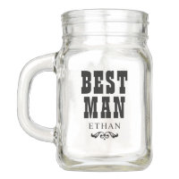 Wedding Party | Rustic Best Man Mason Jar