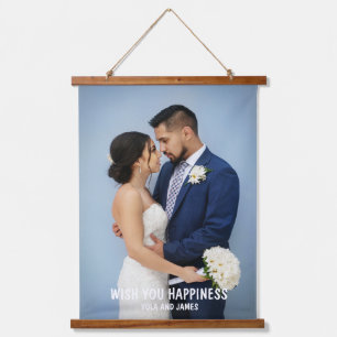 Wedding Party Script Photo Overlay Hanging  Hanging Tapestry
