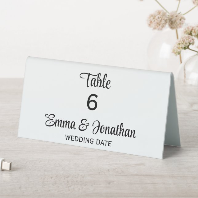 Wedding Party Table Tent Cards (In SItu (Table))