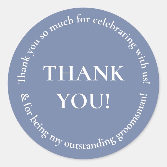 Wedding Party Thank You Wedding Favor Sticker (Front)