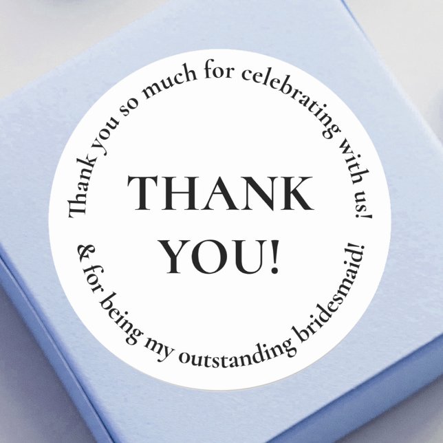 Wedding Party Thank You Wedding Favor Sticker (Creator Uploaded)