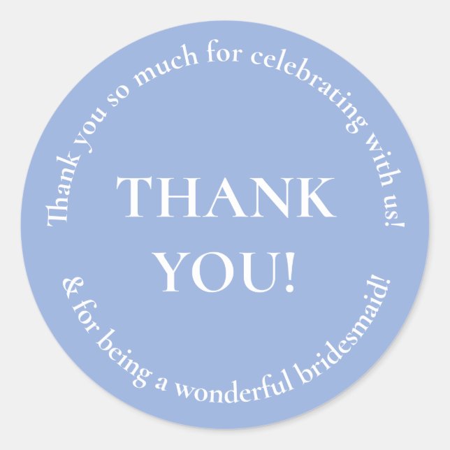 Wedding Party Thank You Wedding Favor Sticker (Front)