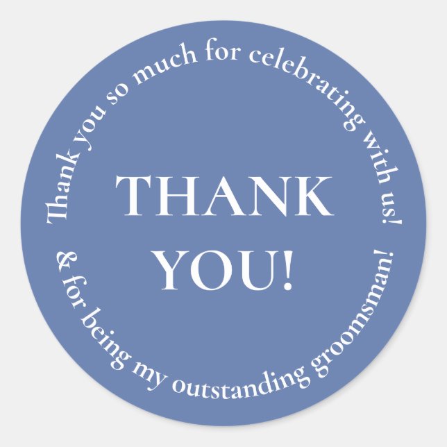 Wedding Party Thank You Wedding Favor Sticker (Front)