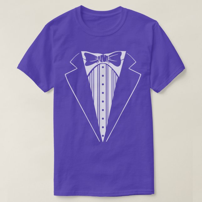 Wedding Party Tuxedo Matching Bachelor Party Funny T-Shirt (Design Front)