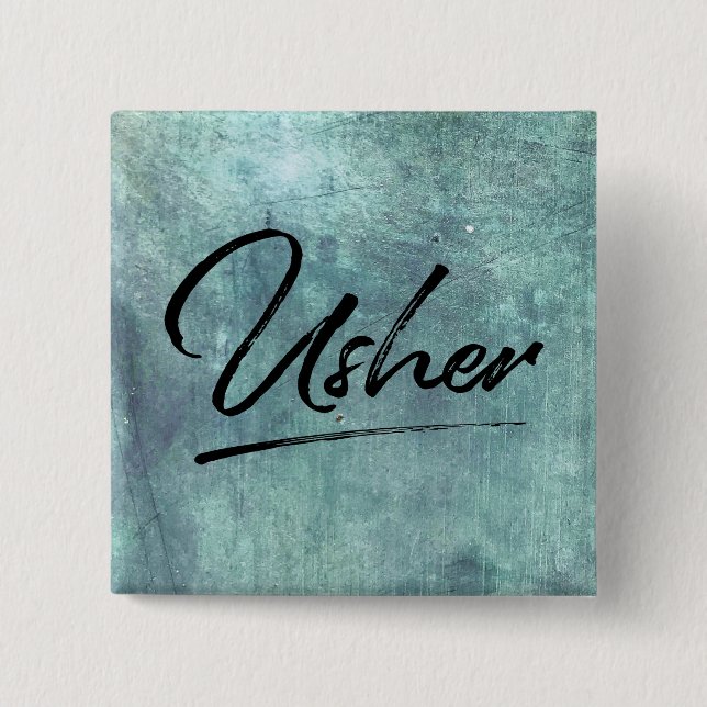 Wedding Party Usher Button (Front)