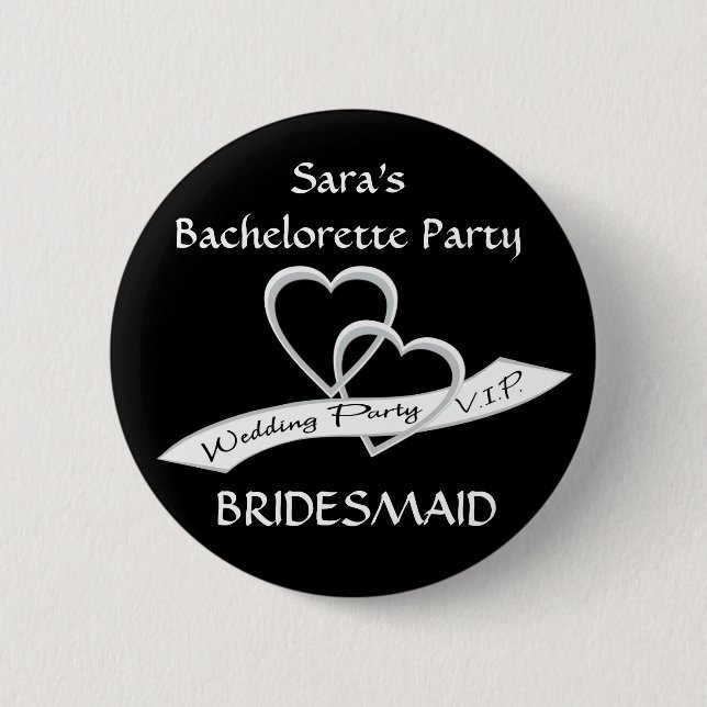 Wedding Party VIP Pinback Button (Front)