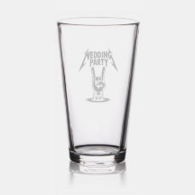 Wedding Party VIP Rocker Pint Glass 