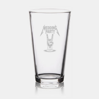 Wedding Party VIP Rocker Pint Glass
