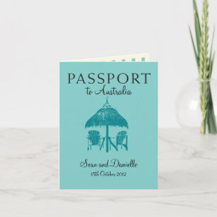 Wedding Passport Invitation to Australia