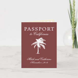 Wedding Passport Invitation to California
