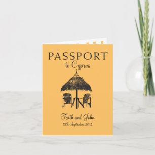 Wedding Passport Invitation to Cyprus