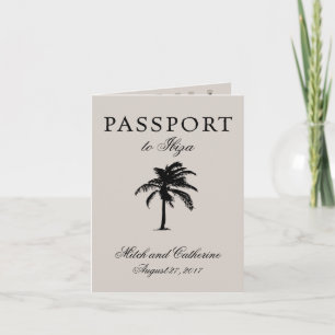 Wedding Passport Invitation to Ibiza Spain