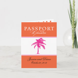 Wedding Passport Invitation to Mexico