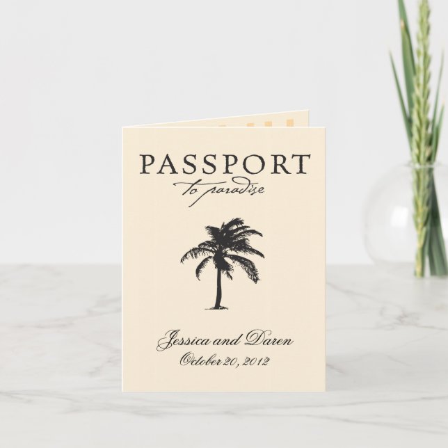 Wedding Passport Invitation to Mexico (Front)