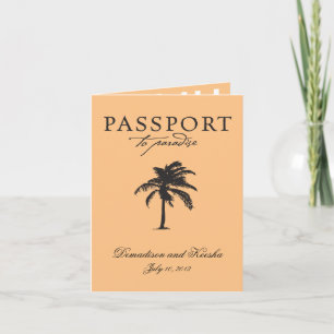 Wedding Passport Invitation to St. Thomas
