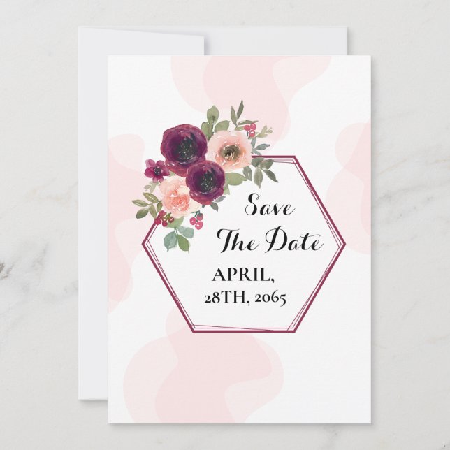 Wedding Pastel Color Invitation Card Design (Back)