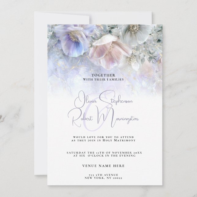 Wedding | Pastel Peony Invitation (Front)