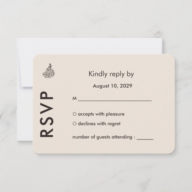 Wedding Peacock Botanical | Couture Response Art (Front)