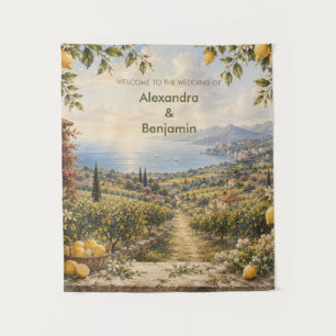 Wedding Peacock Botanical Vintage Elegant Event Tapestry