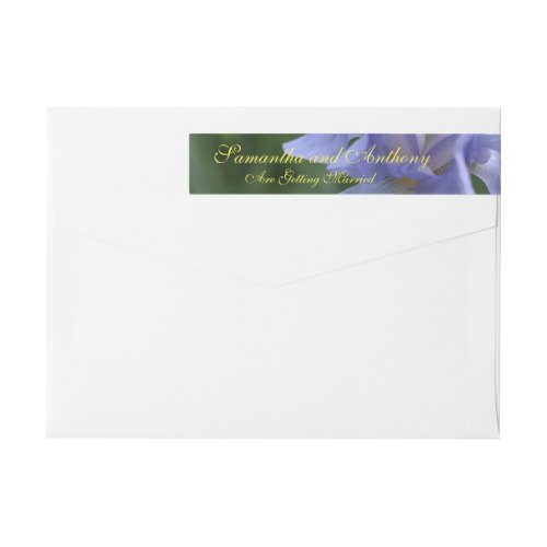 Wedding Periwinkle Iris Floral Address Labels