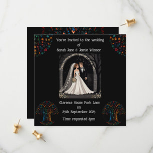 Wedding Personalised Invite Cartoon Image 