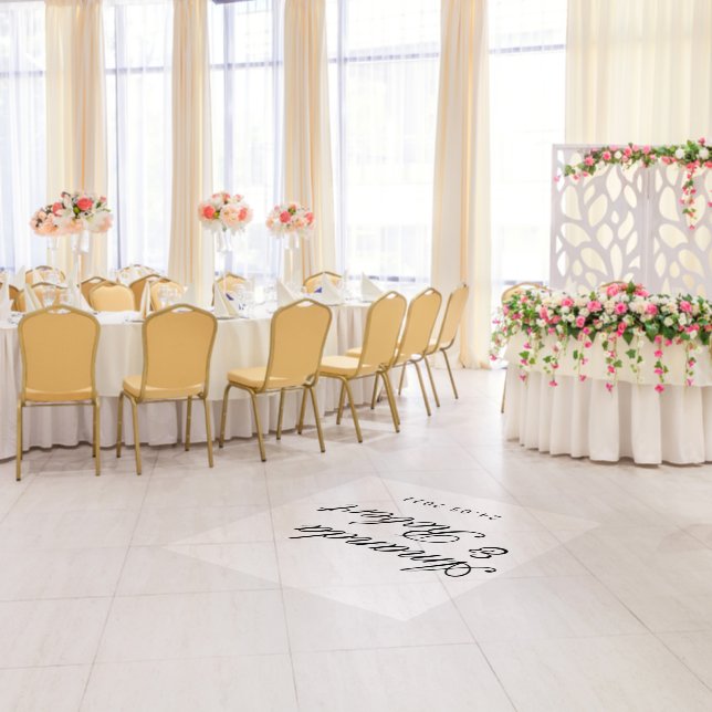 Wedding Personalised Name Floor Decal  (Dinner)