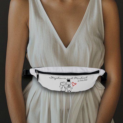 Wedding Personalized Bride Groom Favor  Fanny Pack