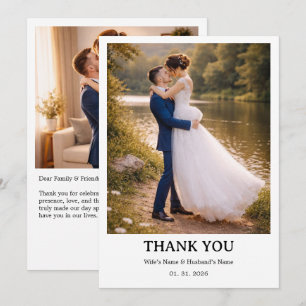 Wedding Personalized Card Simple Elegant Couple