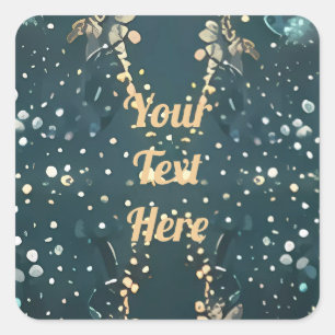 Wedding personalized Confetti Square Sticker