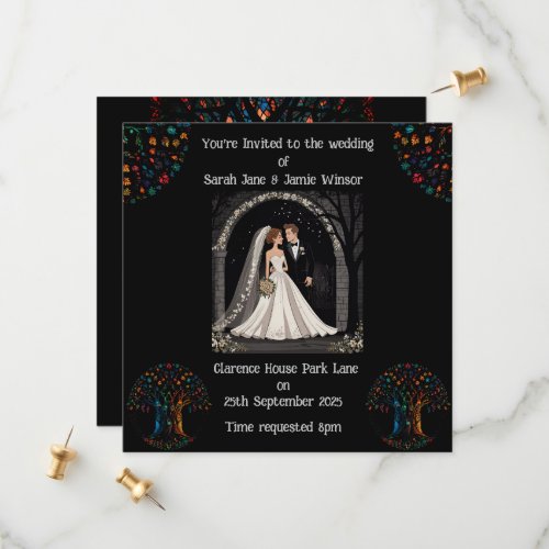 Wedding Personalized Invite Cartoon Image 