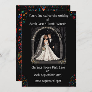 Wedding Personalized Invite Cartoon Image 