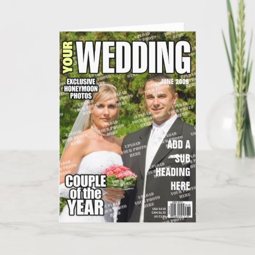 Wedding Personalized Magazine Cover Card