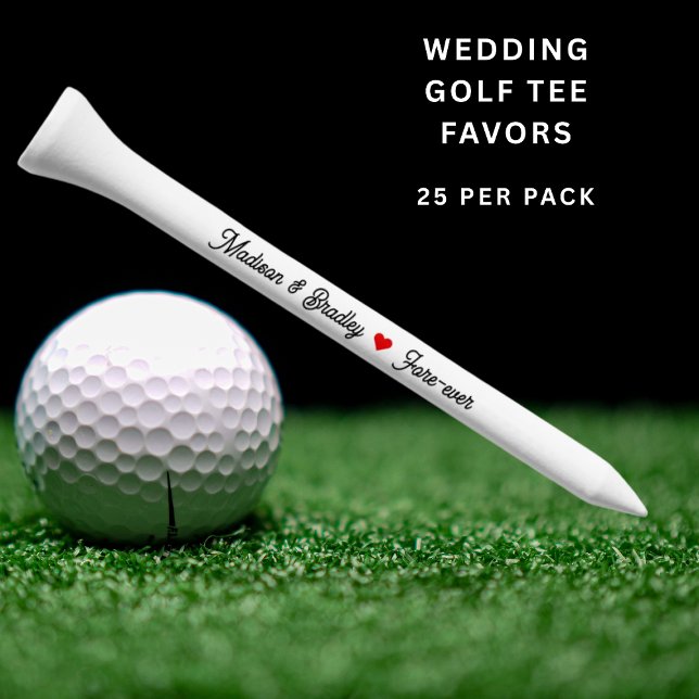 Wedding Personalized Name Fore-Ever Custom Golf Tees (Creator Uploaded)