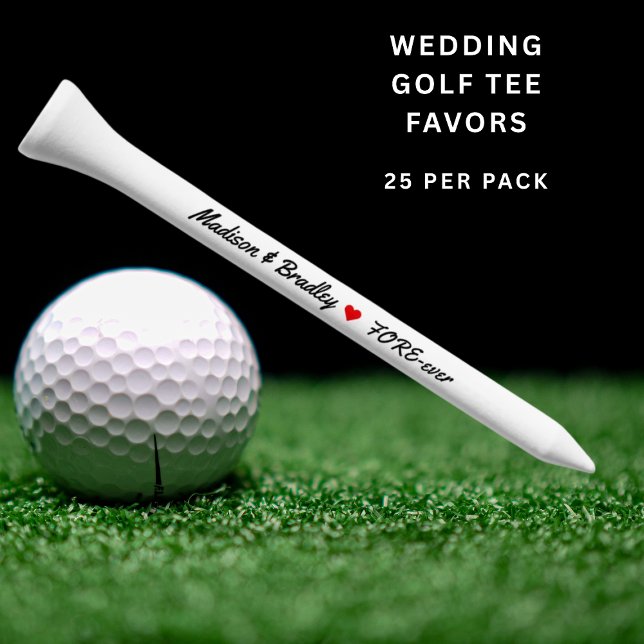 Wedding Personalized Name Fore-Ever Custom Golf Tees (Creator Uploaded)