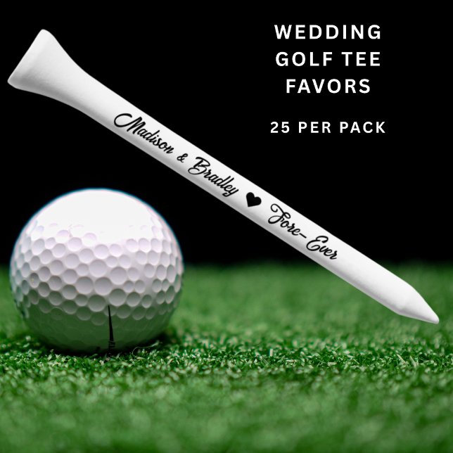 Wedding Personalized Name Fore-Ever Custom Golf Tees (Creator Uploaded)
