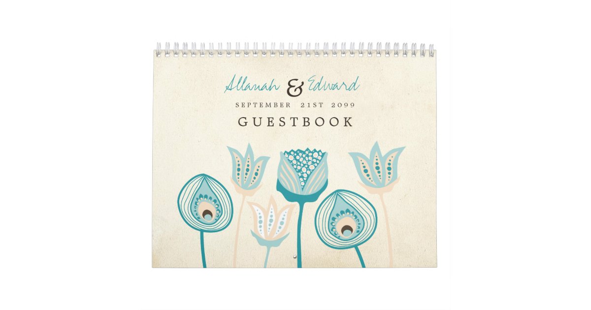 Wedding Personalized Photo Guest Book Guestbook Calendar Zazzle
