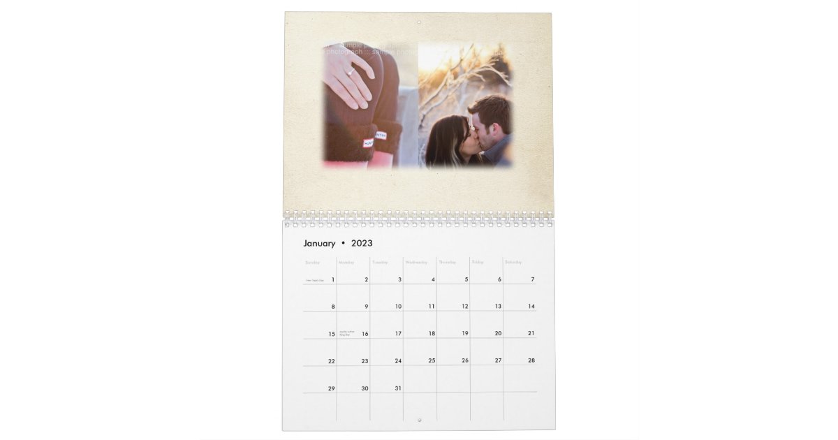 Wedding Personalized Photo Guest Book Guestbook Calendar Zazzle com