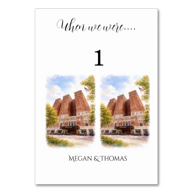 Wedding Personalized Table Number (Front)