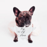 Wedding Pet Bandana | Pup Of Honor | White<br><div class="desc">Small or large,  this pet bandana can be used for dogs or cats. Minimal,  modern,  and customizable with your pet's name. 
A staple for all you dog or cat mom's looking to include your fur child in your special day!
All text is customizable ↣ just click the ‘Personalize’ button.</div>