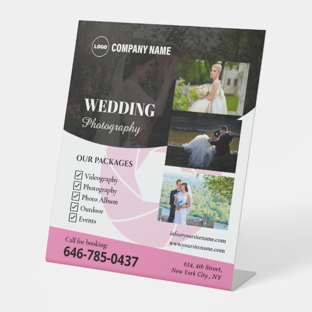 Wedding Phography Pedestal Sign (Front)