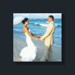 Wedding Photo 11"x11" Canvas Print<br><div class="desc">A square 11x11 photo canvas print wall art. Add your own personalized text to create a personalized touch. If you have a landscape or portrait photo, you can either crop your image ahead of time or use the dynamic crop feature right here in the system. Replace the beach wedding image...</div>